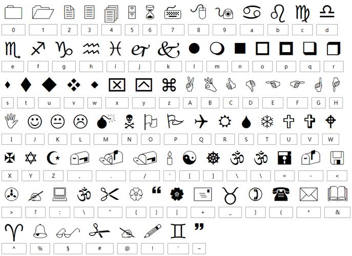 Wingdings2字体免费下载安装包及使用教程