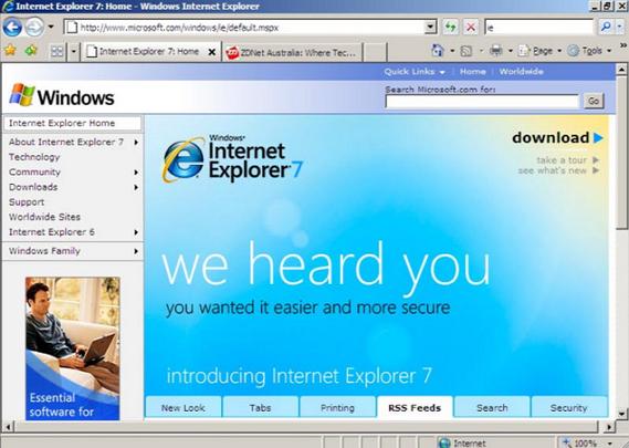 IE7中文版官方下载 - 经典浏览器安全版