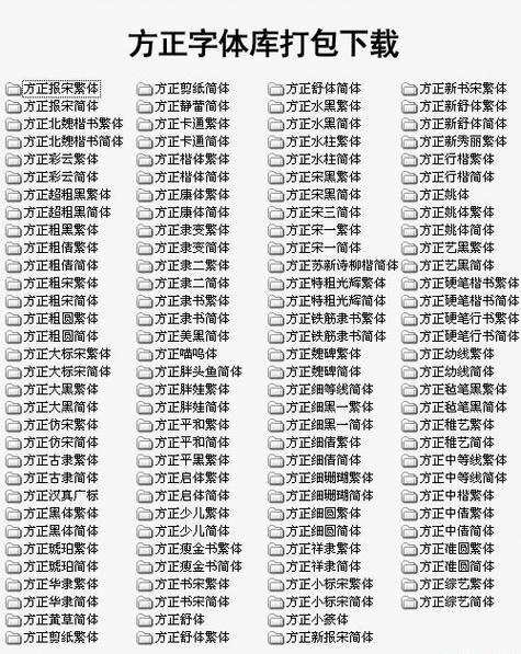 方正字体打包下载:海量正版字体合集一键获取