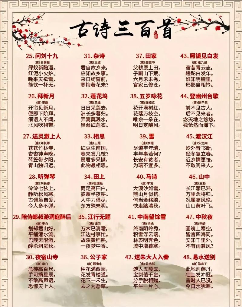 唐诗三百首全集下载|经典古诗文高清电子版