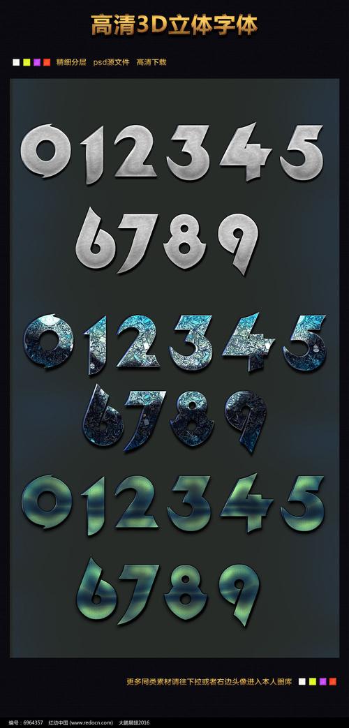 数字字体下载 | 精选免费商用数字字体包合集