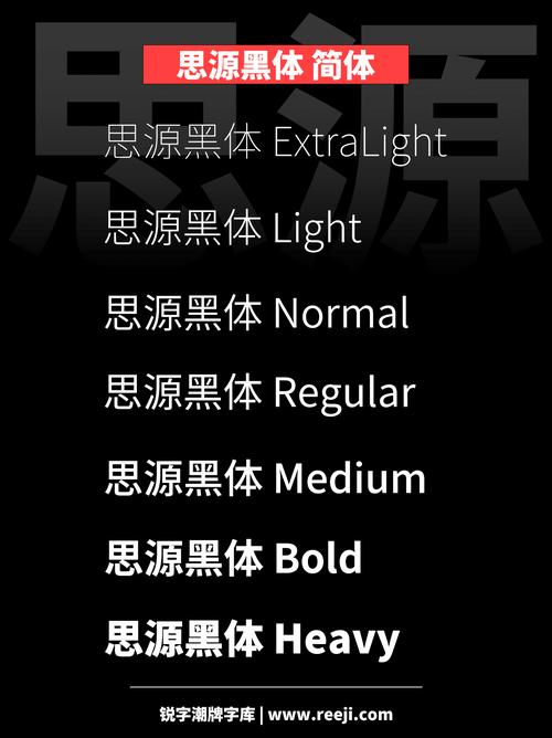 思源黑体官方免费下载,开源中文字体安装包