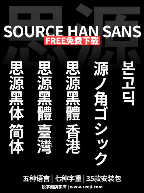 思源黑体免费下载 | 官方开源字体安装包