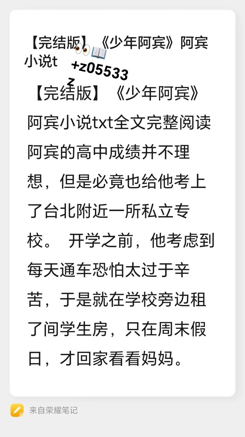 少年阿宾全文下载｜经典小说电子版资源
