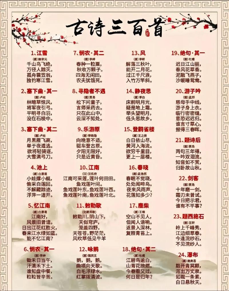 唐诗三百首全集下载|经典古诗文高清电子版