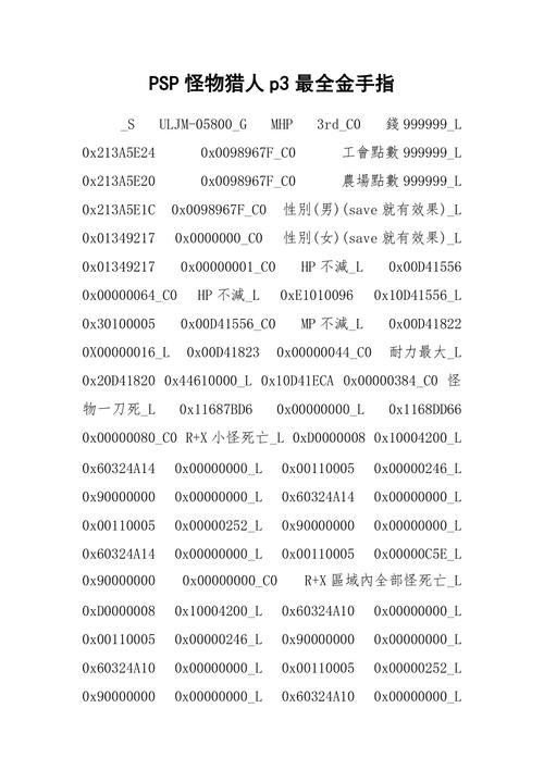 PSP金手指下载大全|海量游戏作弊码免费分享