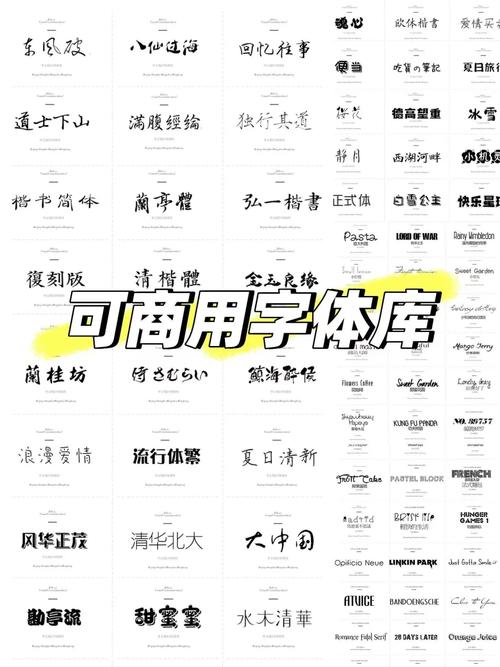 免费商用字体下载包合集 2025精选版