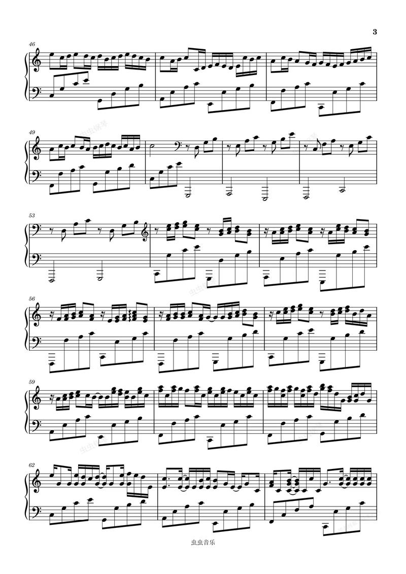 卡农钢琴曲下载 - 经典钢琴曲谱免费下载